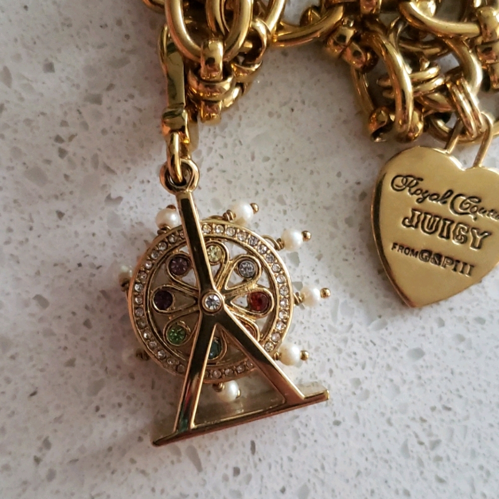 RARE Juicy Couture Ferris Wheel Charm & Necklace